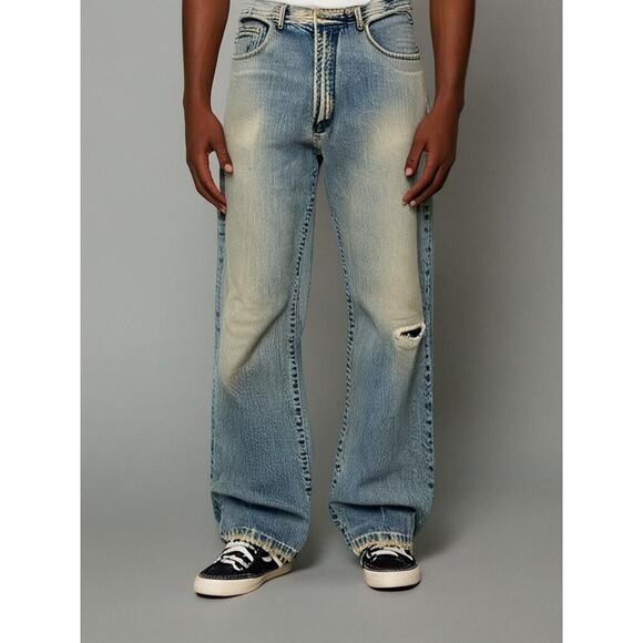 VTG Union Bay Jeans Mens Blue Straight skater distressed Faded Y2K Denim 30x29 - Picture 1 of 16